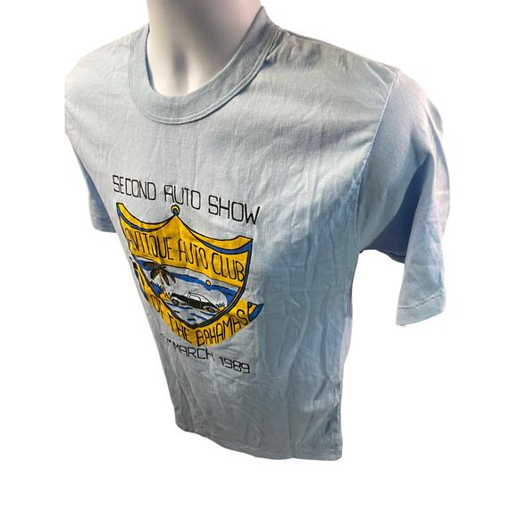 Vintage 2nd Bahamas Auto Show T-Shirt Size L 17x26 Graphic Tee 1989 Valvoline - Picture 5 of 10